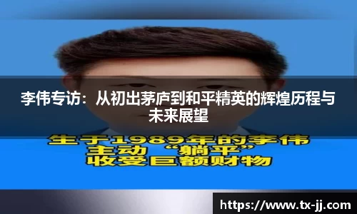李伟专访：从初出茅庐到和平精英的辉煌历程与未来展望